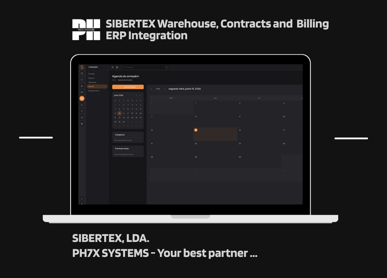 SIBERTEX, System für Lager, Verträge und Abrechnung mit ERP-Integration, von pH7x Systems